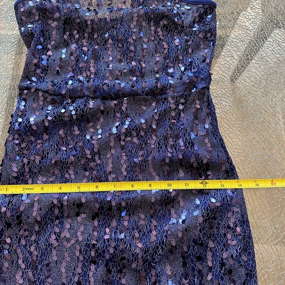 DON’T YOU HAVE A PARTY TO GO TO??  Nasty Gal High Neck Sequin Dress, Navy - Picture 10 of 16